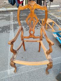 SEDIA IN LEGNO ANNI 20 
