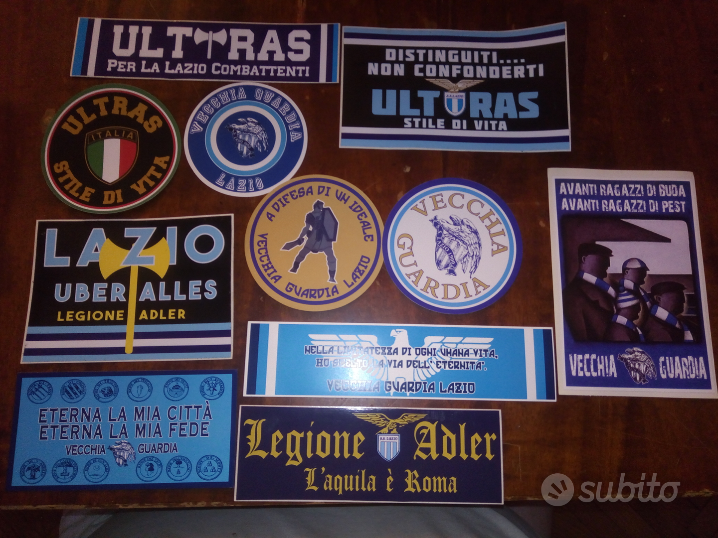 11 adesivi ultras Lazio. Spedisco in tutta Italia - Collezionismo In  vendita a Roma