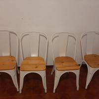 4 sedie stile industriale
