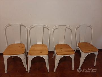 4 sedie stile industriale