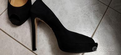 Scarpe decolte' tacco 13 aperte in punta n. 40