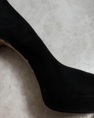 Scarpe decolte' tacco 13 aperte in punta n. 40