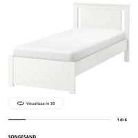 Letto singolo Nuovo+rete e materasso