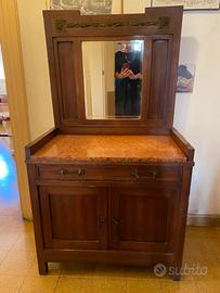 Credenza/toilette liberty con marmo e specchio
