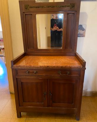 Credenza/toilette liberty con marmo e specchio