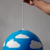 lampadario ikea bambini nuvole blu