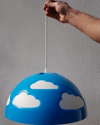 lampadario ikea bambini nuvole blu