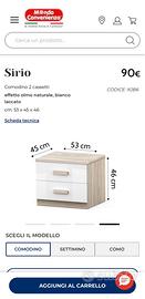 Due comodini nuove per camera da letto mai usati