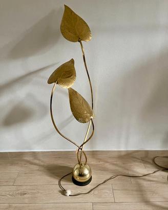 Lampada da terra in ottone anni ‘70 Tommaso Barbi