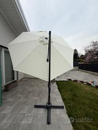 Ombrellone da giardino a palo decentrato Ø 340 cm