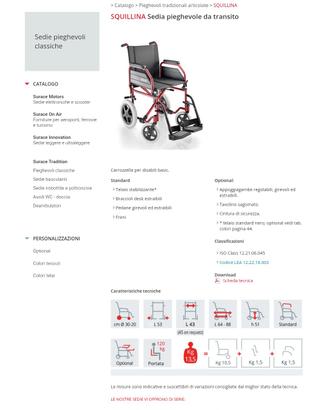 sedia a rotelle per passaggi stretti 