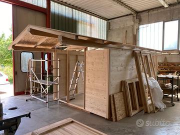 Casetta in Legno Nuova con Veranda misure 5x3