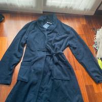 Vestaglia in pile blu con cintura – caldo e comodo