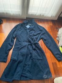 Vestaglia in pile blu con cintura – caldo e comodo