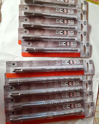 10+10 Punte Trapano SDS cemento 10x220 mm e 6x160
