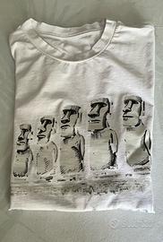 T-shirt Moai Isola di Pasqua easter island L