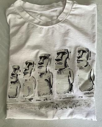 T-shirt Moai Isola di Pasqua easter island L