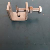 morsetto strettoio gancio acciaio inox