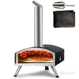 Forno per Pizza Portatile a Pellet di Legno con Pi