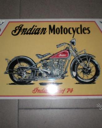 INDIAN Chief tabella metallo