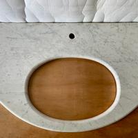 Top bagno bianco Carrara