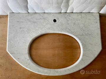 Top bagno bianco Carrara