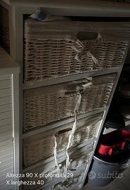 Mibiletto bianco con cestini