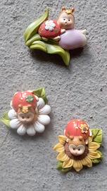 calamite con fiori e coccinelle