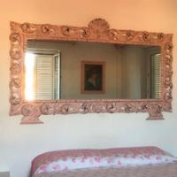 Specchiera con cornice legno stile shabby