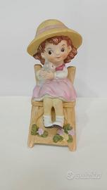PORCELLANA CAPODIMONTE-BIMBA SU SEGGIOLONE-ANNI'90