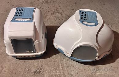 Lettiera chiusa per gatti con paletta e filtro