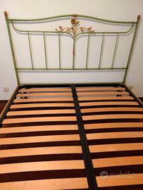 Letto in ferro battuto con di rete matrimoniale