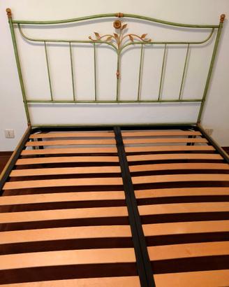 Letto in ferro battuto con di rete matrimoniale