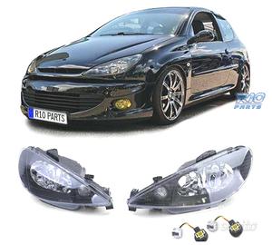 FARI PEUGEOT 206 98-06 NERO H4 OEM