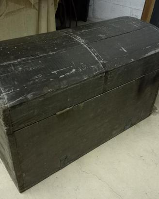 Baule legno vintage epoca inizio 900 arredamento