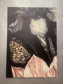Quadro Design Fiori e Farfalle
