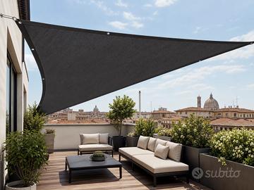 Teli ombreggianti antracite per terrazzo moderno