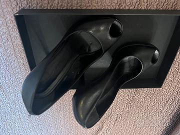 Scarpe pelle con zeppa tacco 12