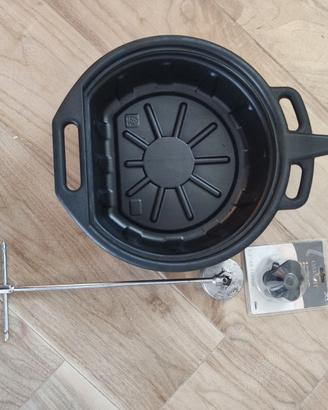 Bacinella  raccolta olio  + 2 chiavi filtro olio