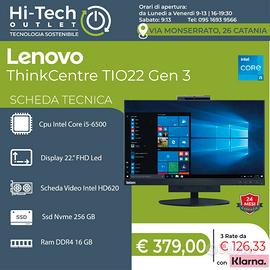 PC All in One Lenovo intel i5 Ram 16gb con webcam