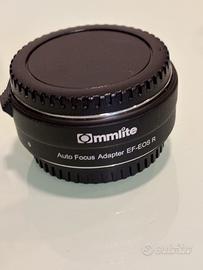 fotografia-adattatore commlite per obiettivi canon