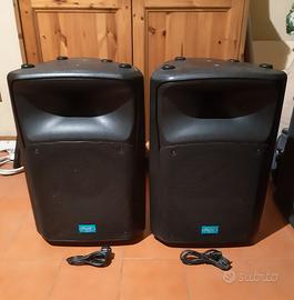 Coppia casse audio attive da dj karaoke live mpe