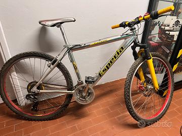 Mountain bike freno a disco e ammortizzatore