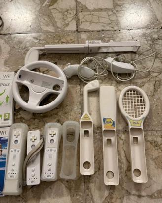 Nintendo wii con numerosi accessori e giochi