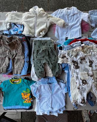 Stock abbigliamento bimbo 0-6 mesi oltre 130 pezzi