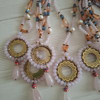 collane Pendenti in vetro rosa bigiotteria