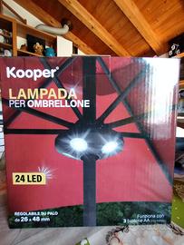 💡 Lampada per ombrellone Kooper 24 led regolabile