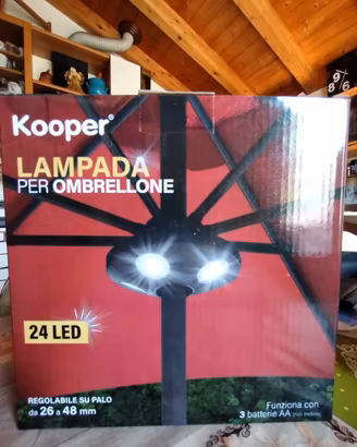 💡 Lampada per ombrellone Kooper 24 led regolabile