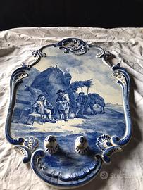 Portacandele da parete in ceramica