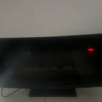 Stufa effetto camino con telecomando e staffe